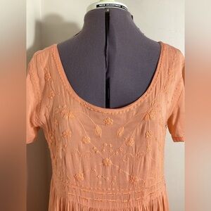Vtg Fads Embroidered Dress Size M Y2K